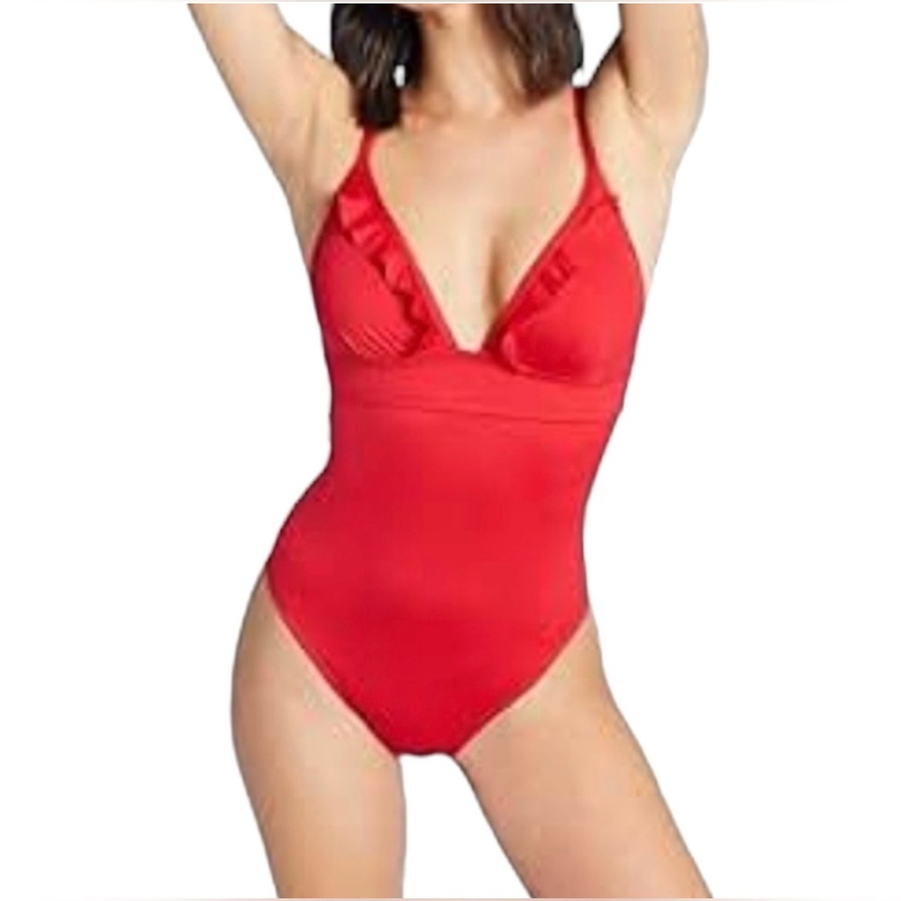 Shade & Shore Red Swimwear Size Medium